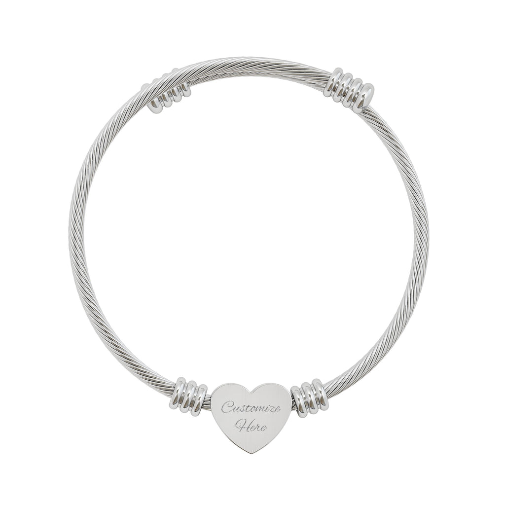 Heart bangle ~ custom engraving