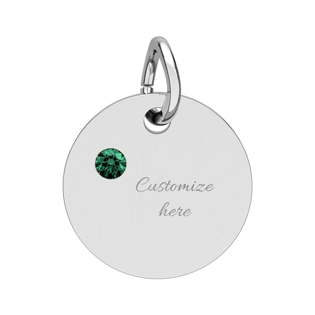 Birthstone necklace ~ customizable engraving
